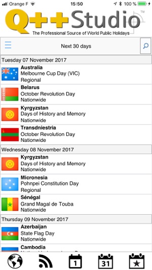 Q++ Worldwide Public Holidays(圖4)-速報App