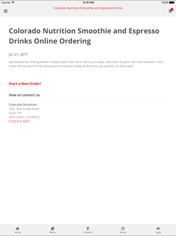 Colorado Nutrition Smoothie and Espresso Drinks