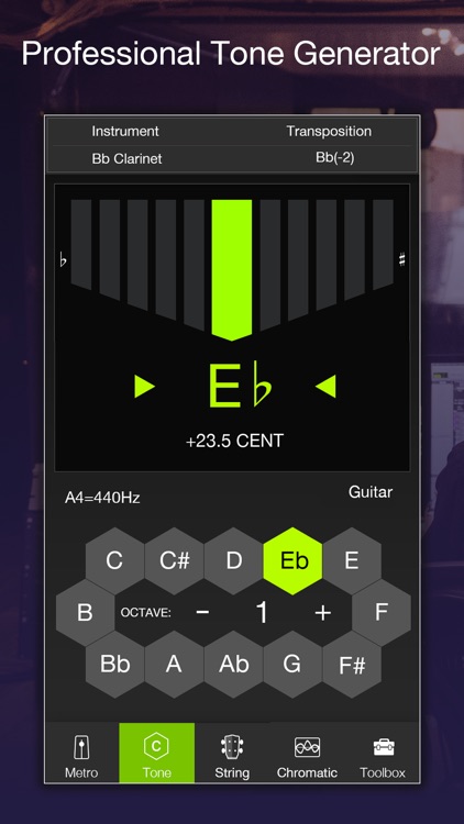 TE Tuner Chromatic tuner&tempo screenshot-3