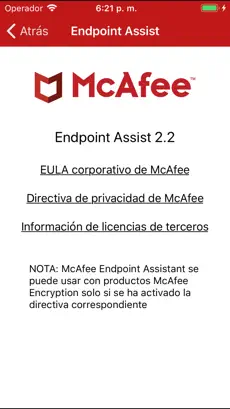 Screenshot 5 McAfee Endpoint Assistant iphone