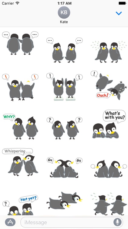 Adorable Twin Penguins Sticker