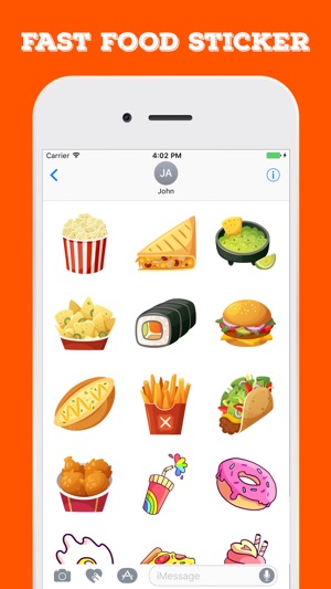 Fast Food Stickers For iMessage(圖1)-速報App