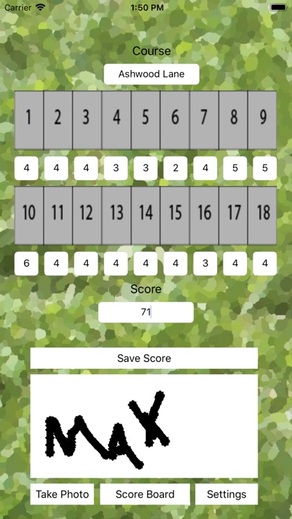 Golfer Score