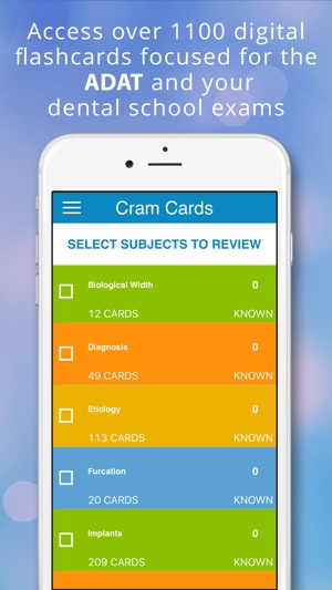 ADAT Periodontics Cram Cards