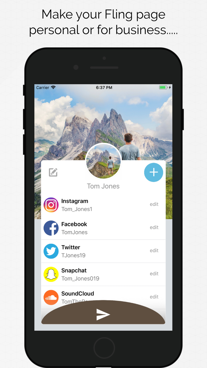 Fling - Kontakt teilen