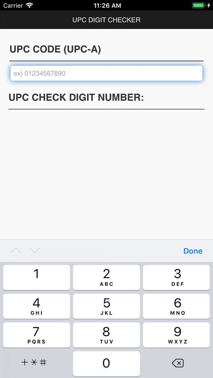 UPC Digit Checker