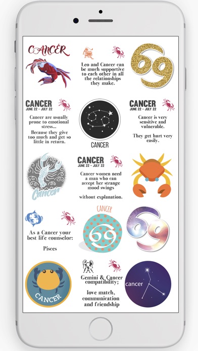 Cancer Stickers Horoscope Sign screenshot 3