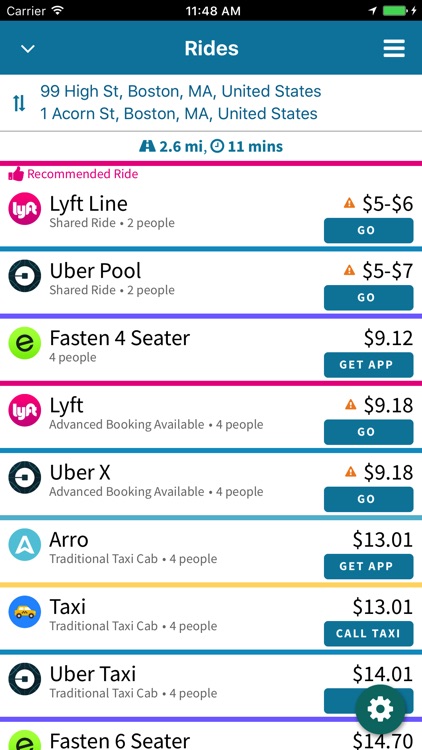 RideGuru - Compare Rideshares, taxis, and limos