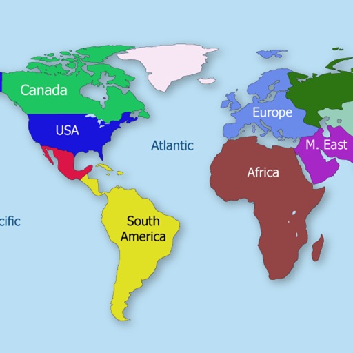 World Map Puzzle iOS App