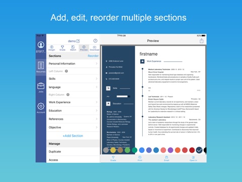 Resume Builder with PDF maker screenshot 2
