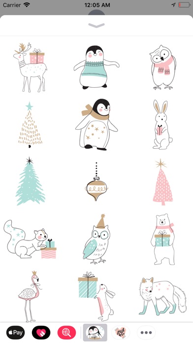 Cute Christmas Animal Stickers screenshot 2