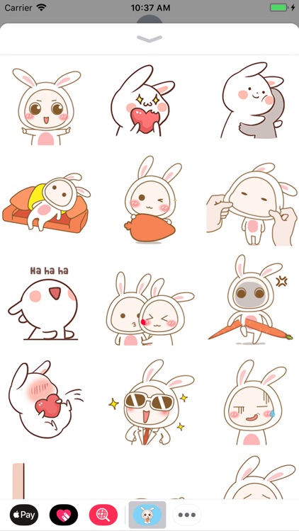 Lovely Bunny Animated Stickers