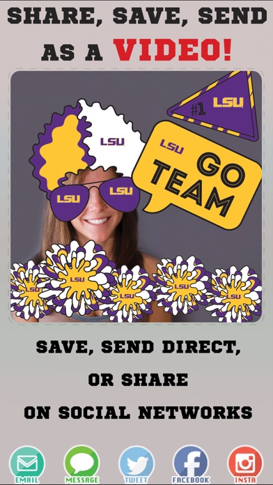 LSU Tigers Animated Selfie Stickers screenshot 3