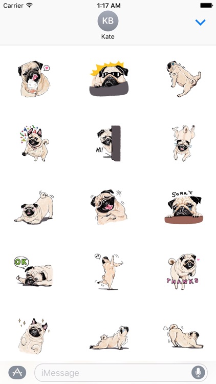 Cute Pug Wonderful Dog Sticker