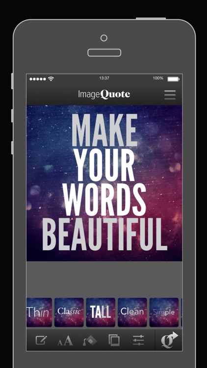 ImageQuote - add text captions to photos pictures