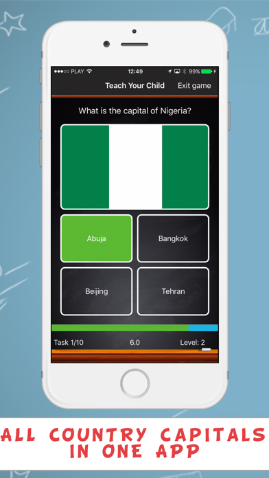 Teach Your Child Quiz-Capitals screenshot 4