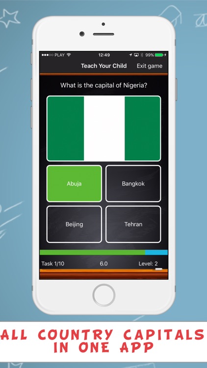 Teach Your Child Quiz-Capitals screenshot-3