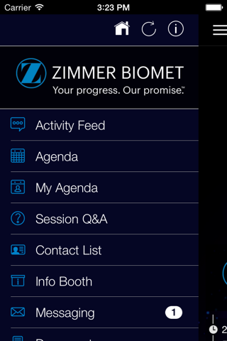 Zimmer Biomet Events screenshot 2
