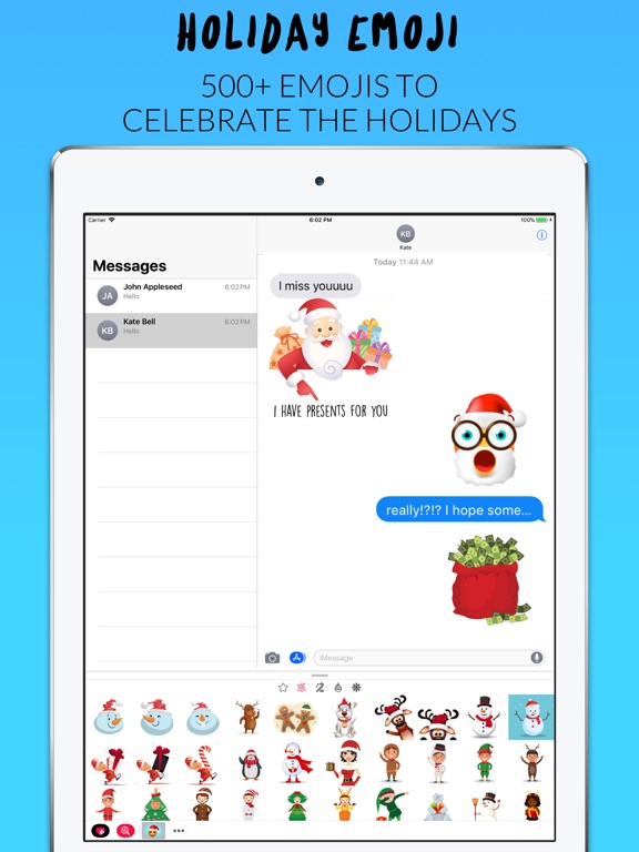 holiday emoji stickers app price drops screenshot 1 for holiday emoji stickers