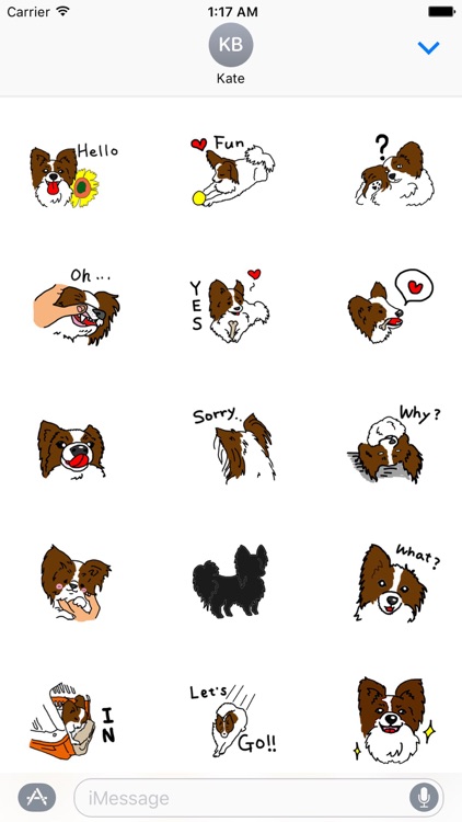 Papillon Dog Emoji Sticker