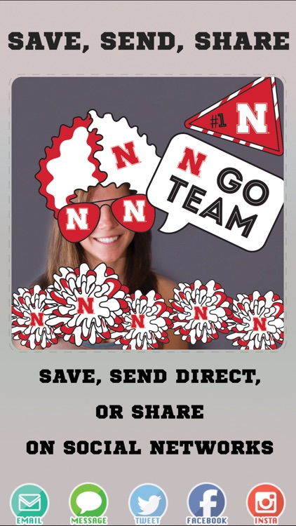 Nebraska Cornhuskers PLUS Selfie Stickers screenshot-3