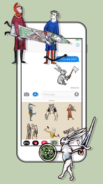 Medieval Rabbit Stickers