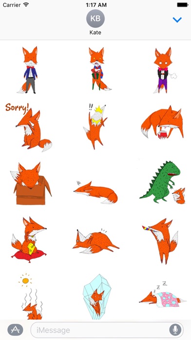 Lovely Red Fox Foxmoji Sticker screenshot 2