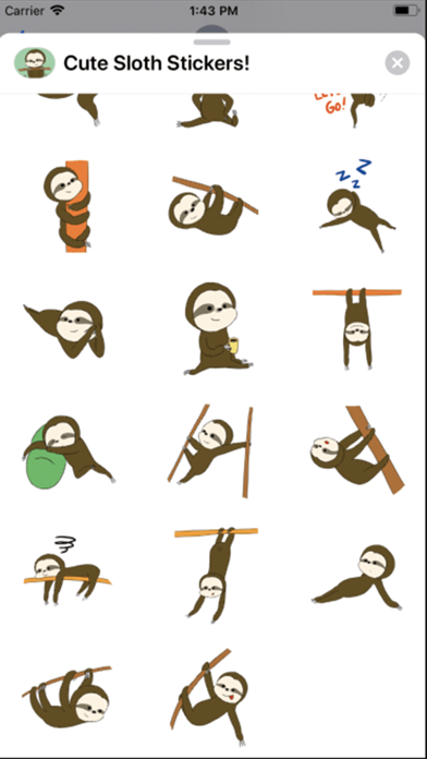 Cute Sloth Stickers ! screenshot 4