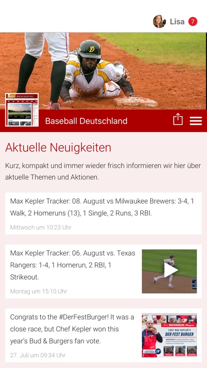 Baseball Deutschland App