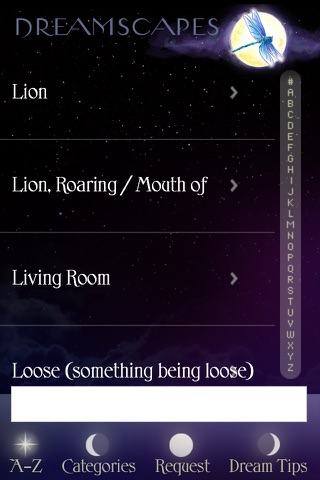 Dreamscapes Dream Dictionary screenshot 2