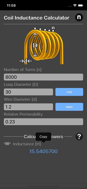 Coil Inductance Calculator(圖5)-速報App