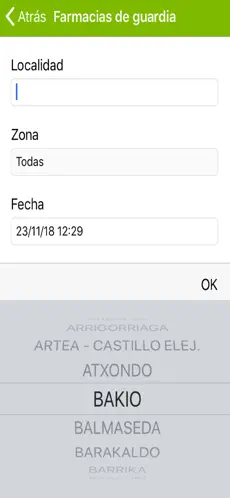 Obrázek 4 Farmacias de Bizkaia iphone