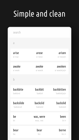 Simple Irregular Verbs(圖1)-速報App