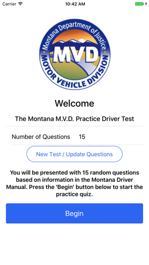 Montana MVD Practice Driver Test