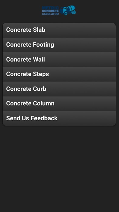 Metric Concrete Calculator screenshot 2