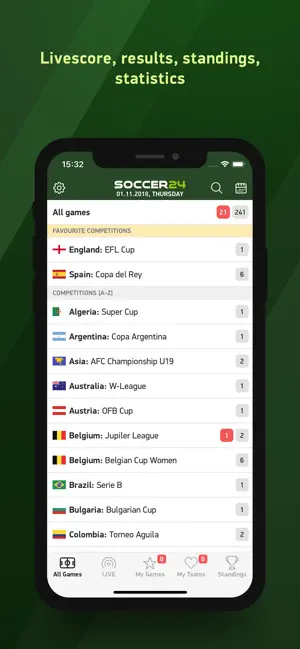 Screenshot 2 Soccer 24 - soccer live scores iphone