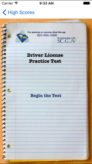 SC DMV Driver Exam