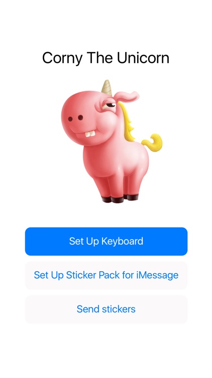 Corny the Unicorn - Sticker Keyboard screenshot-4