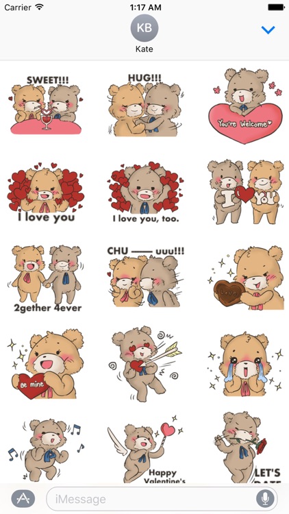 Cute Bears For Valentine Emoji