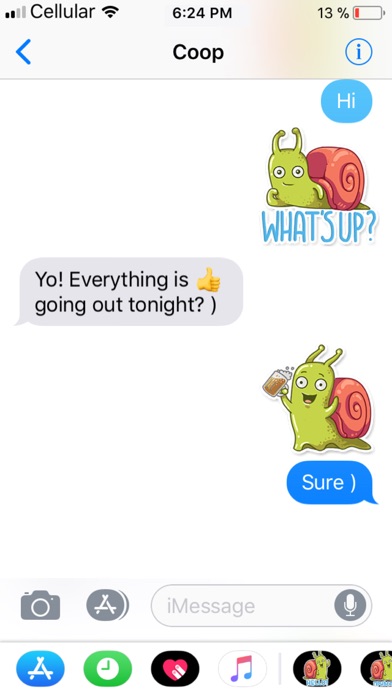 Funny snail stickers screenshot 3