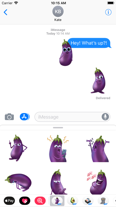 Eggplant Andy by Moji screenshot 2