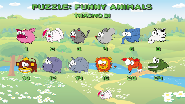 Funny animal puzzle for toddlers