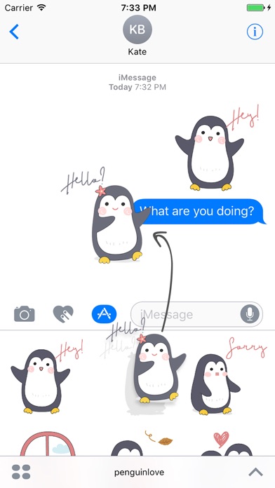 Lovely Penguins Sticker screenshot 4