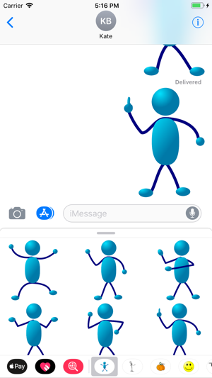 Blue Stick People Sticker Pack(圖7)-速報App