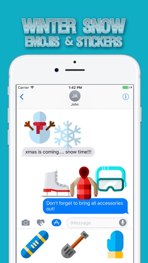 Winter Snow Emojis & Stickers(圖1)-速報App