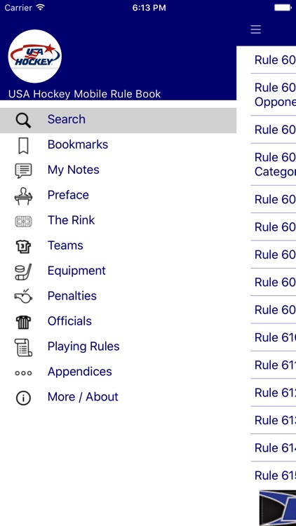 USA Hockey Mobile Rulebook