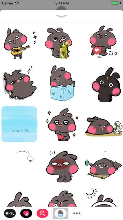 Summer Bunny Animated Stickers