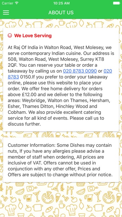 Raj Of India West Molesey screenshot 3