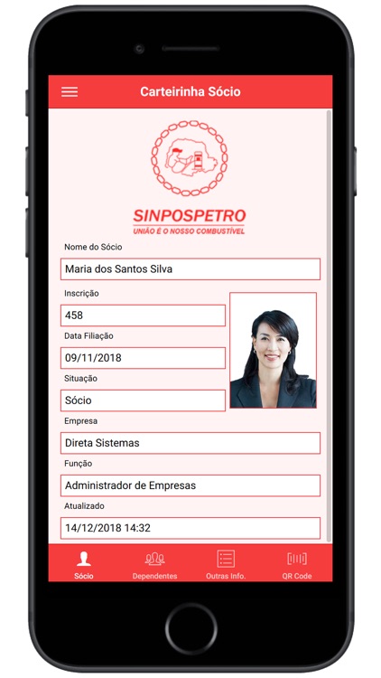 Carteirinha SINPOSPETRO Ctba