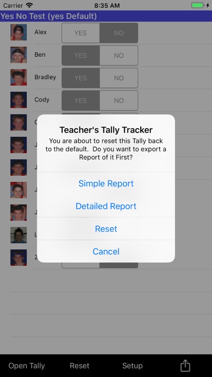 Teacher's Tally Tracker